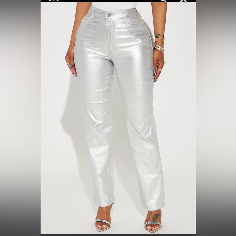 Metallic Pant - Silver